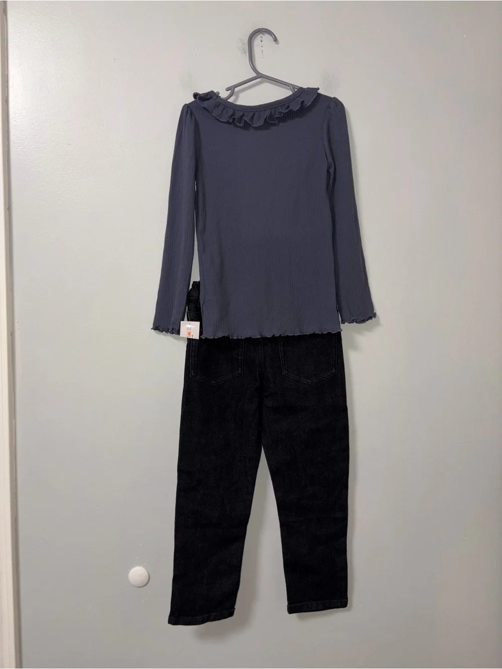 Garanimals Navy Ribbed Long Sleeve Top Black Pants Girls 5T NWT